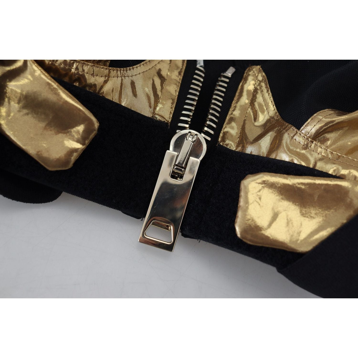 Dolce & Gabbana Black Gold Sleeveless Cropped Bustier Top