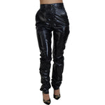 Dolce & Gabbana Black Nylon High Waist Skinny Pants PAN74194- 40