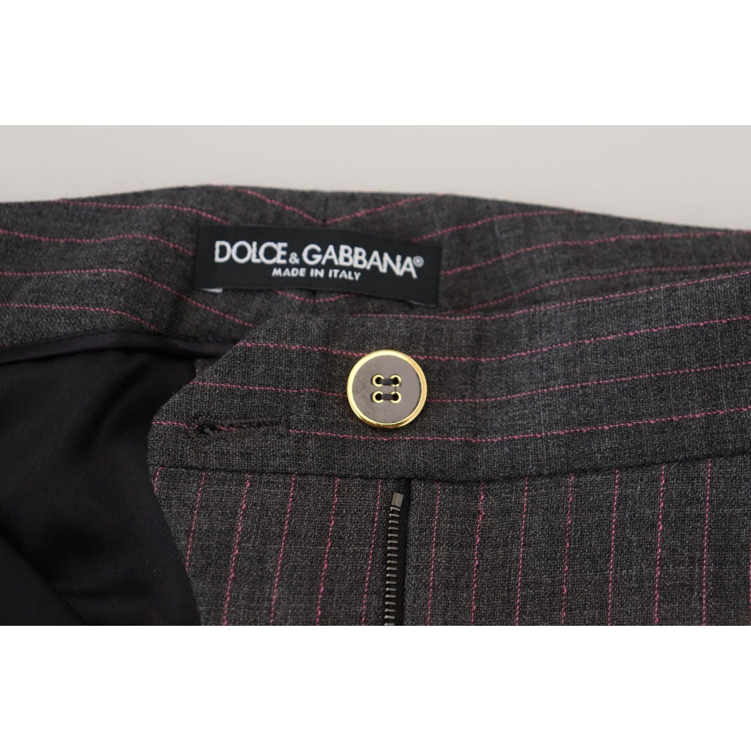 بنطلون مخطط رمادي أنيق من دولتشي آند غابانا