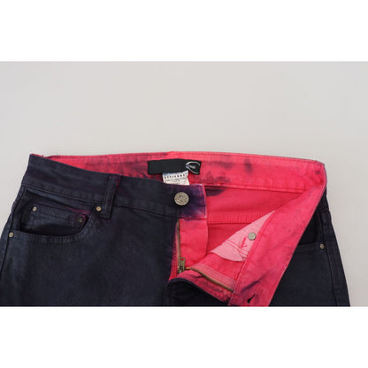 Just Cavalli Black Low Waist Slim Fit Women Casual Denim Jeans