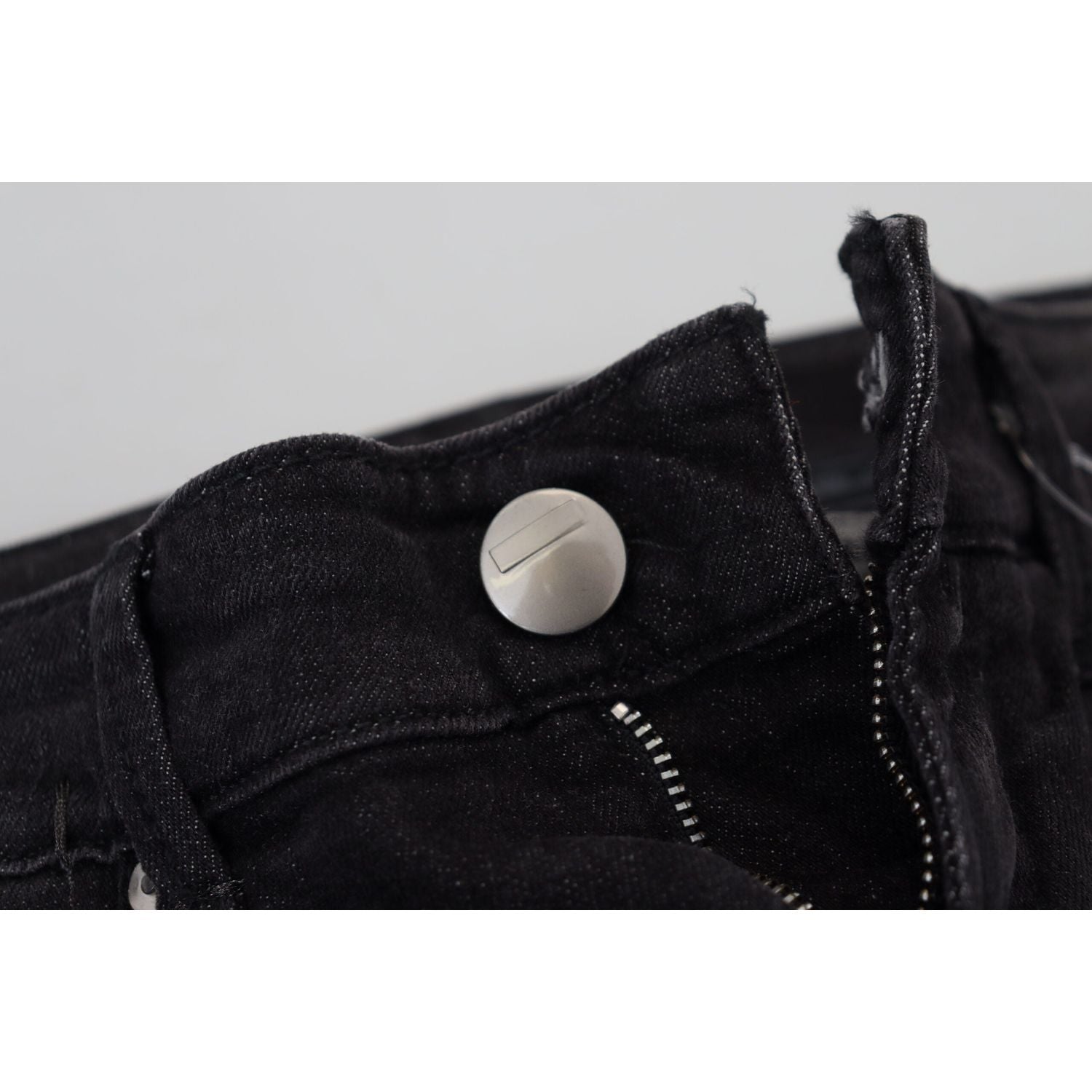 Acht Black Cotton Low Waist Slim Fit Women Casual Denim Jeans