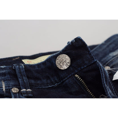 Acht Blue Cotton Low Waist Slim Fit Women Casual Denim Jeans