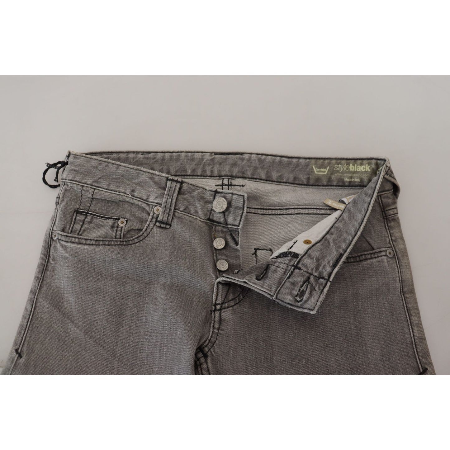 Care Label Gray Washed Cotton Skinny Women Casual Denim Jeans PAN72684- 28