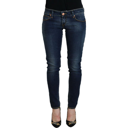Acht Blue Cotton Low Waist Skinny Women Casual Jeans