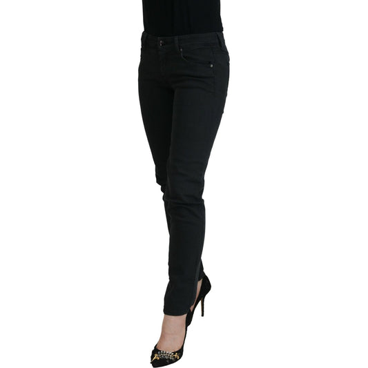 Ermanno Scervino Black Cotton Slim Fit Women Denim Jeans PAN74139- 26