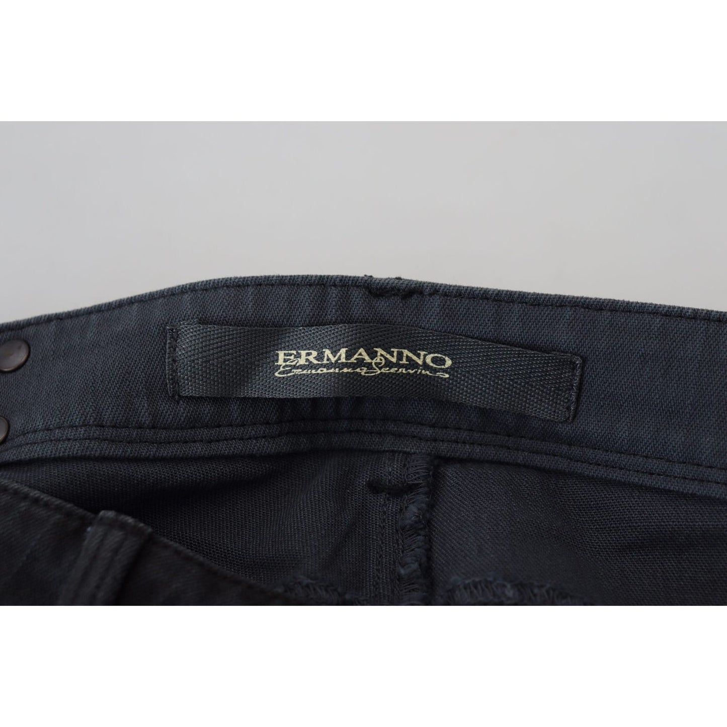 Ermanno Scervino Black Cotton Slim Fit Women Denim Jeans PAN74139- 26