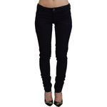 Costume National Black Low Waist Skinny Women Denim Jeans PAN74692- 27