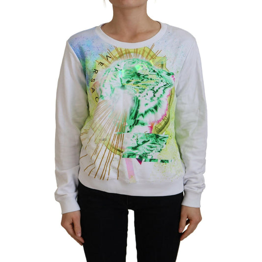 Versace Jeans White Graphic Print Long Sleeves Sweater TSH83834- 38