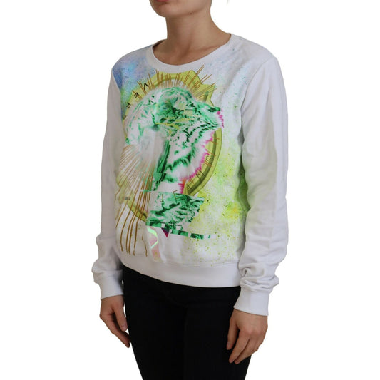 Versace Jeans White Graphic Print Long Sleeves Sweater TSH83834- 38