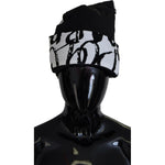 Dolce & Gabbana White Printed Nylon Women Winter Beanie Cap Hat HAT9447