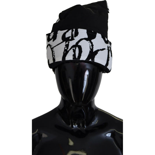 Dolce & Gabbana White Printed Nylon Women Winter Beanie Cap Hat HAT9447