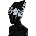 Dolce & Gabbana White Printed Nylon Women Winter Beanie Cap Hat HAT9447