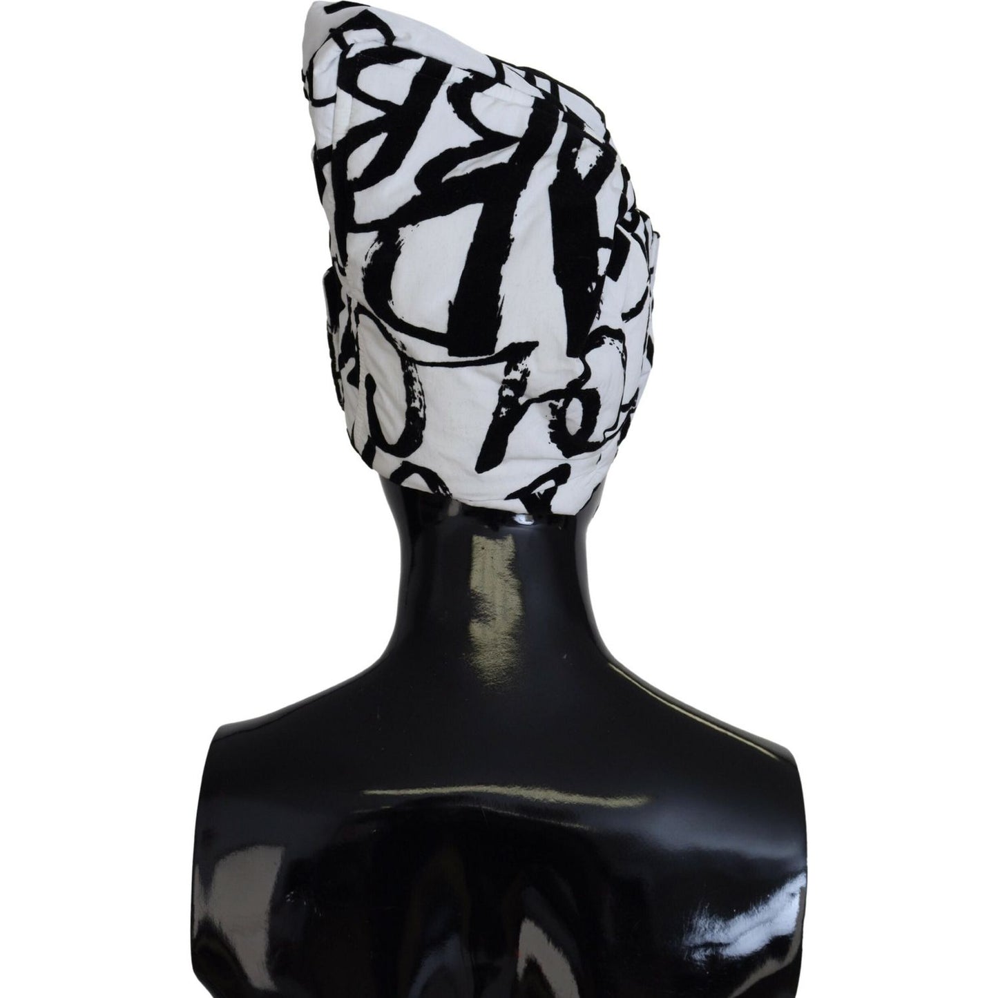 Dolce & Gabbana White Printed Nylon Women Winter Beanie Cap Hat HAT9447