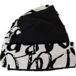 Dolce & Gabbana White Printed Nylon Women Winter Beanie Cap Hat HAT9447