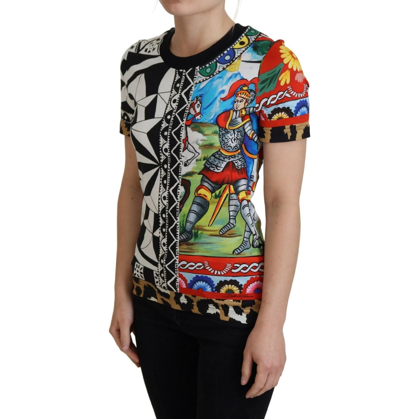 Dolce & Gabbana Multicolor Printed Women Exclusive Shirt Top
