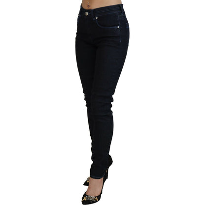 Acht Dark Blue Low Waist Slim Fit Women Denim Jeans