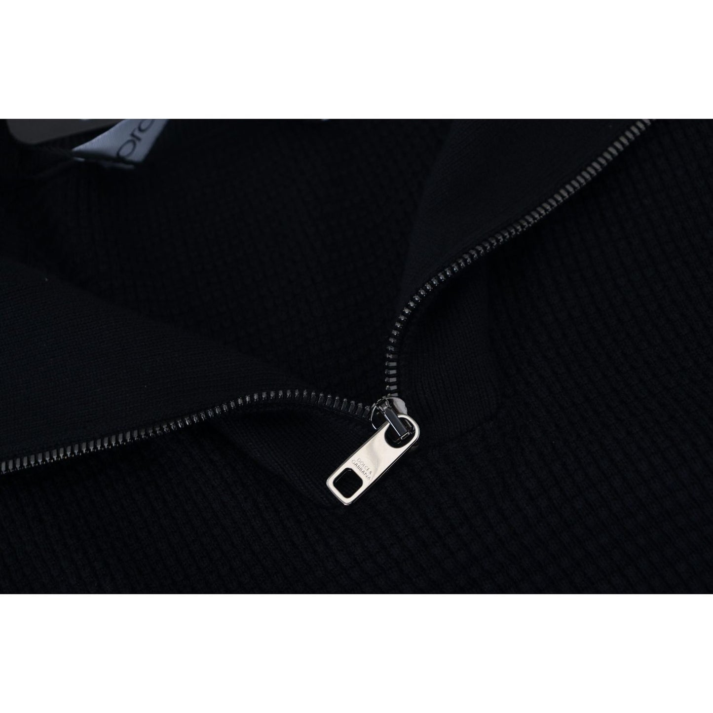 Dolce & Gabbana Black Silk Turtle Neck Pullover Sweater