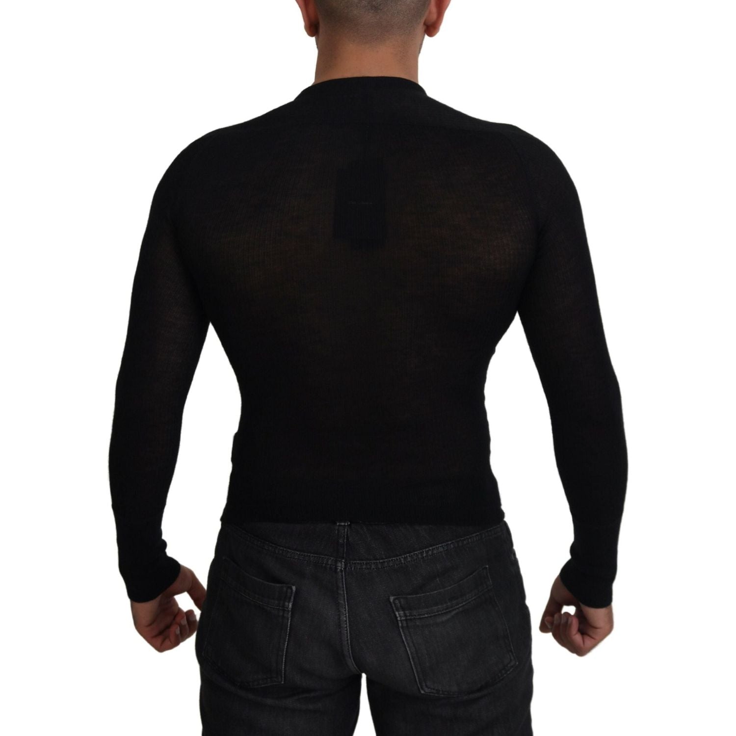 سترة صوفية أنيقة من الكشمير الأسود من دولتشي آند غابانا