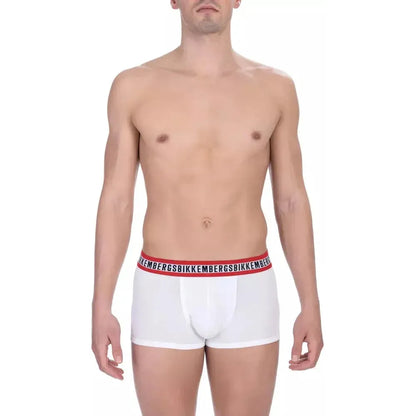 Bikkembergs White Cotton Men's Trunk Twin Pack
