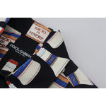 Dolce & Gabbana Black Silk Printed Collared Men Casual Shirt TSH83789-37