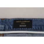 Dolce & Gabbana Blue Washed Skinny Cotton Denim Jeans PAN74793-60