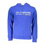 La Martina Chic Blue Embroidered Hooded Sweatshirt LAMA-21507-3XL-FBB-138