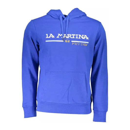 La Martina Chic Blue Embroidered Hooded Sweatshirt LAMA-21507-3XL-FBB-138