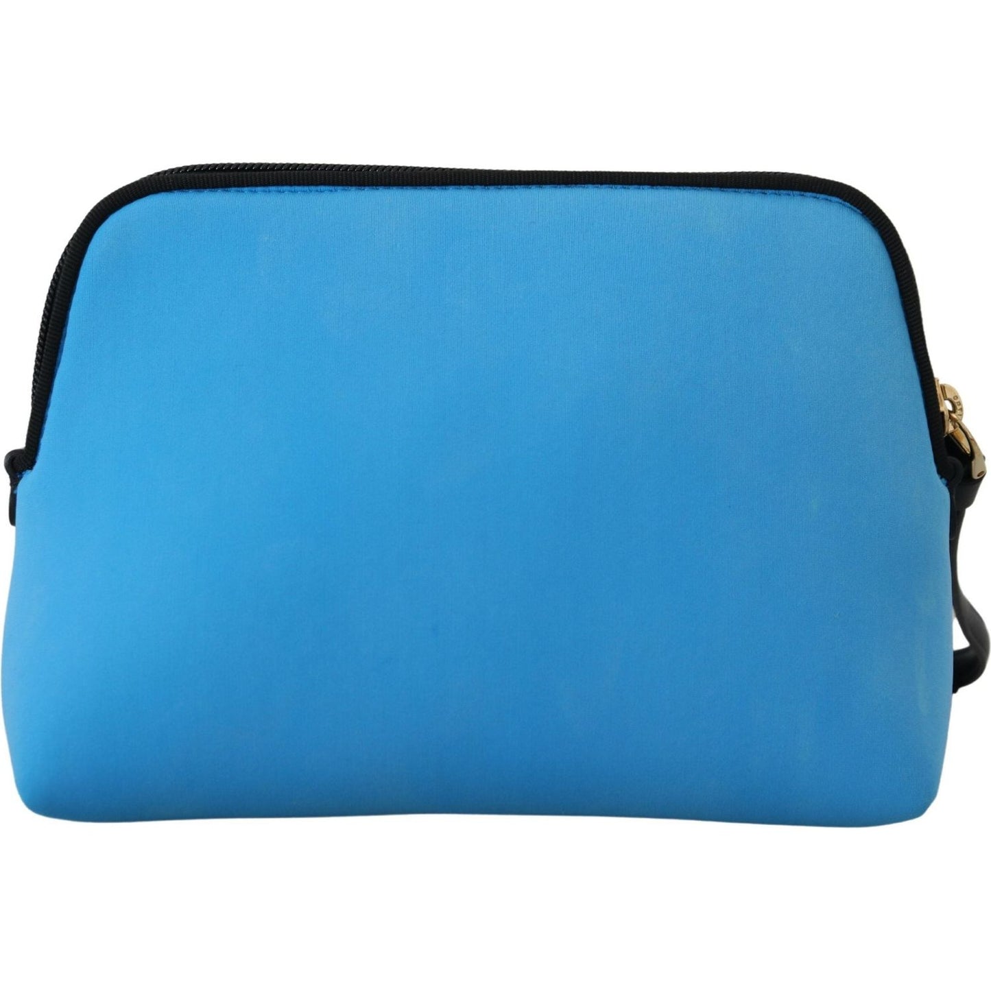 Dolce & Gabbana Blue Logo Print Hand Pouch Leopard Print Toiletry Bag BAG1076