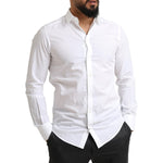 Dolce & Gabbana White MARTINI Cotton Dress Formal Shirt TSH84098-39