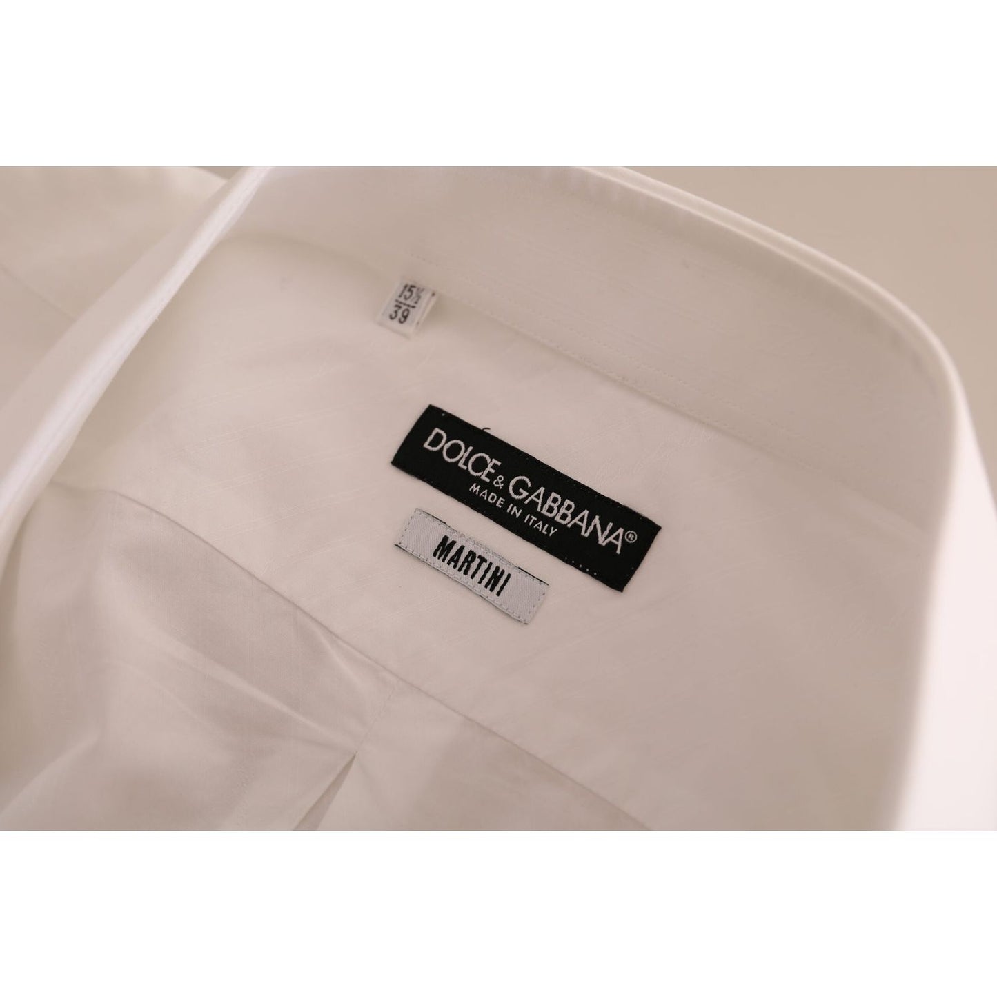 Dolce & Gabbana White MARTINI Cotton Dress Formal Shirt TSH84098-39