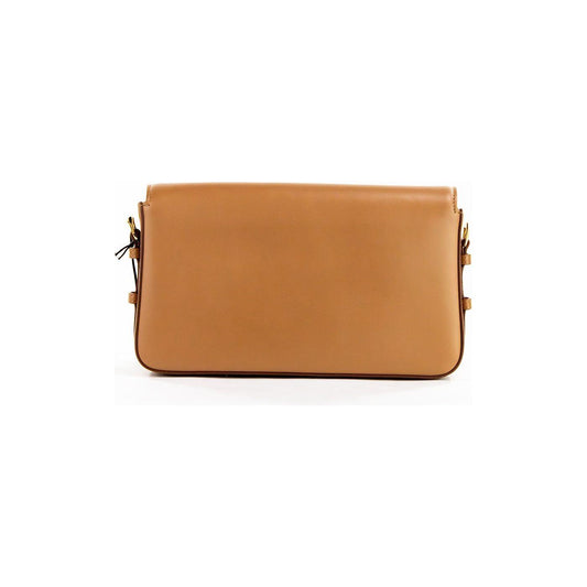 Burberry Grace Small Nutmeg Smooth Leather Flap Crossbody Clutch Handbag Purse 33147