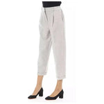 Alpha Studio Gray Wool Women Pants