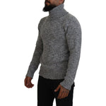 Dolce & Gabbana Gray Wool Knit Turtleneck Pullover Sweater TSH83880- 44