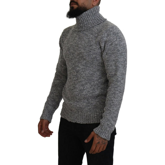 Dolce & Gabbana Gray Wool Knit Turtleneck Pullover Sweater TSH83880- 44