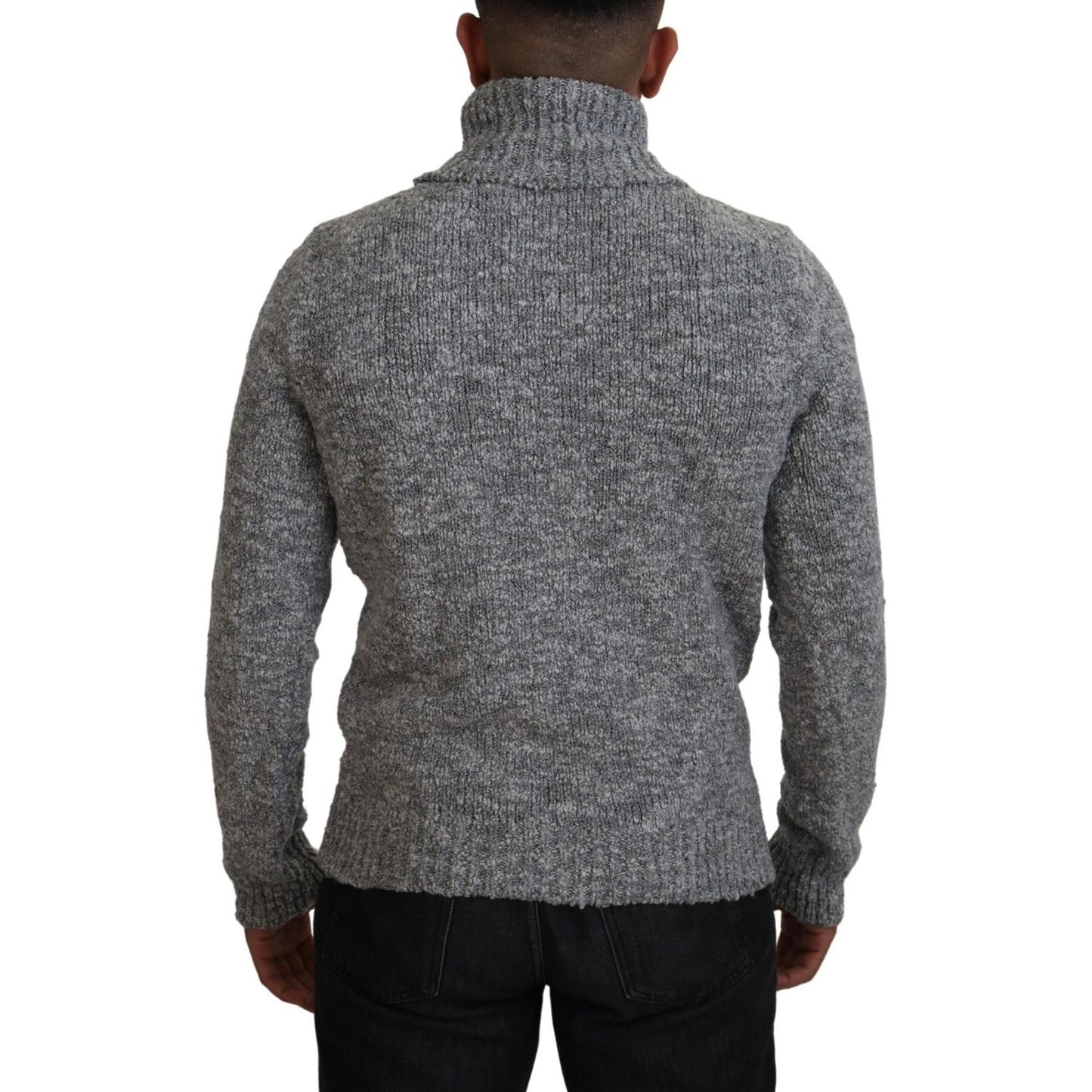 Dolce & Gabbana Gray Wool Knit Turtleneck Pullover Sweater TSH83880- 44
