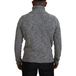 Dolce & Gabbana Gray Wool Knit Turtleneck Pullover Sweater TSH83880- 44