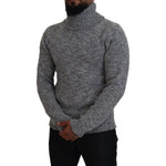 Dolce & Gabbana Gray Wool Knit Turtleneck Pullover Sweater TSH83880- 44