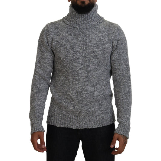 Dolce & Gabbana Gray Wool Knit Turtleneck Pullover Sweater TSH83880- 44