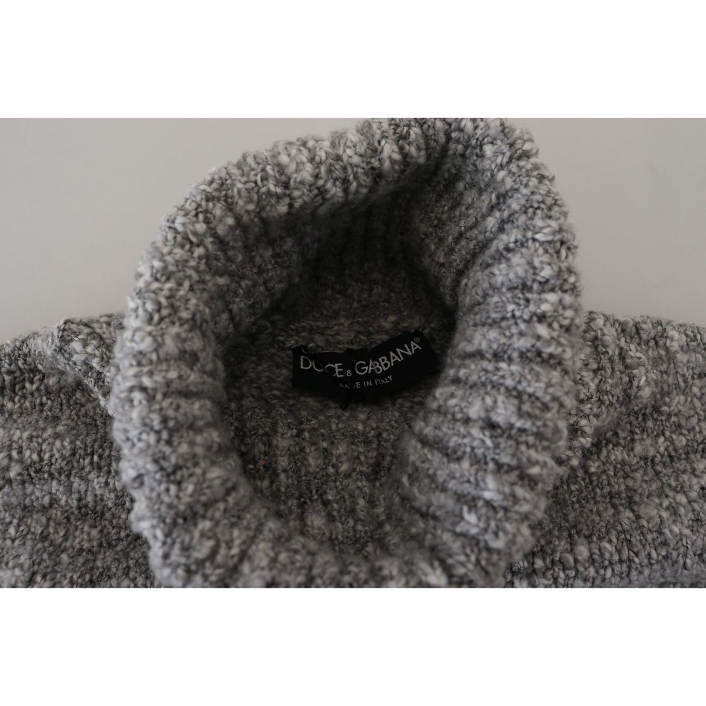 Dolce & Gabbana Gray Wool Knit Turtleneck Pullover Sweater TSH83880- 44