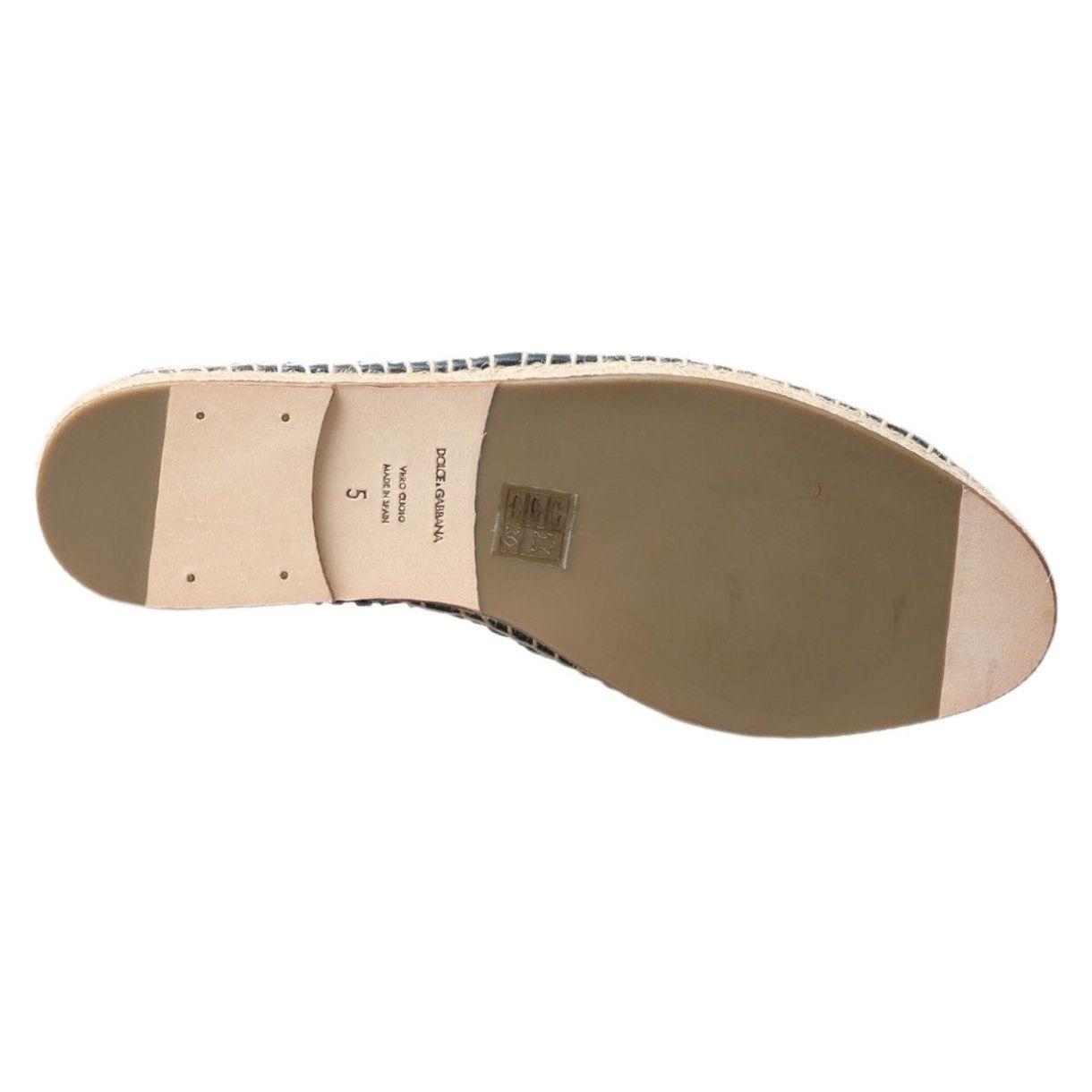 حذاء إسبادريل فاخر من الجلد المنسوج من دولتشي آند غابانا