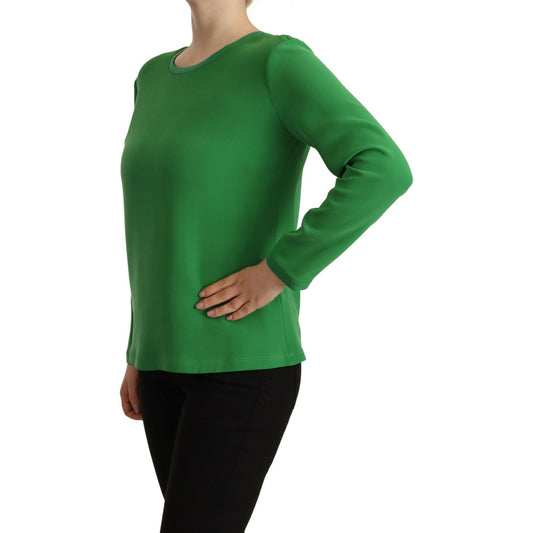 Armani Green Silk Long Sleeves Round Neck Sweater TSH7210-42