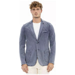 Distretto12 Blue Cotton Mens Blazer DI-23609-FBB-IT52-239