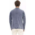 Distretto12 Blue Cotton Mens Blazer DI-23609-FBB-IT52-239