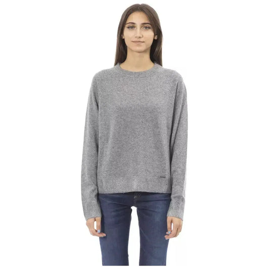 Baldinini Trend Gray Wool Women Sweater BA-23657-M