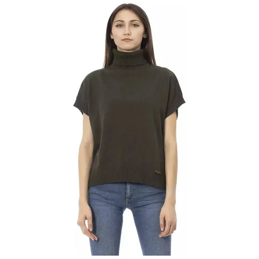 Baldinini Trend Green Wool Women Sweater BA-23652-S