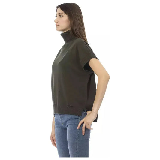 Baldinini Trend Green Wool Women Sweater BA-23652-S