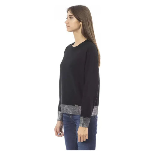 Baldinini Trend Black Wool Women Sweater BA-23654-M
