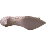 Dolce & Gabbana Pink Floral Lace DG Crystal Pumps Shoes LA10246-35.5