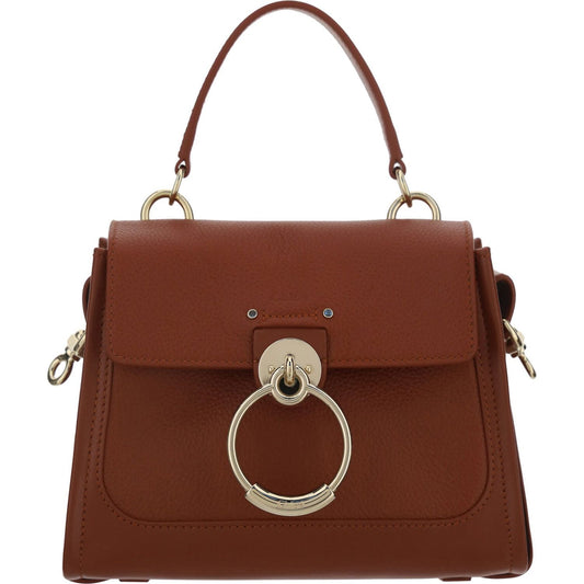 Chloé Elegant Sepia Brown Calfskin Shoulder Handbag 7613386128812