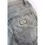 Dolce & Gabbana Blue Washed Cotton Mid Waist Skinny Jeans PAN74769-40